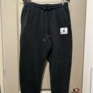 Jordan Men's Black Joggers with Logo Patch